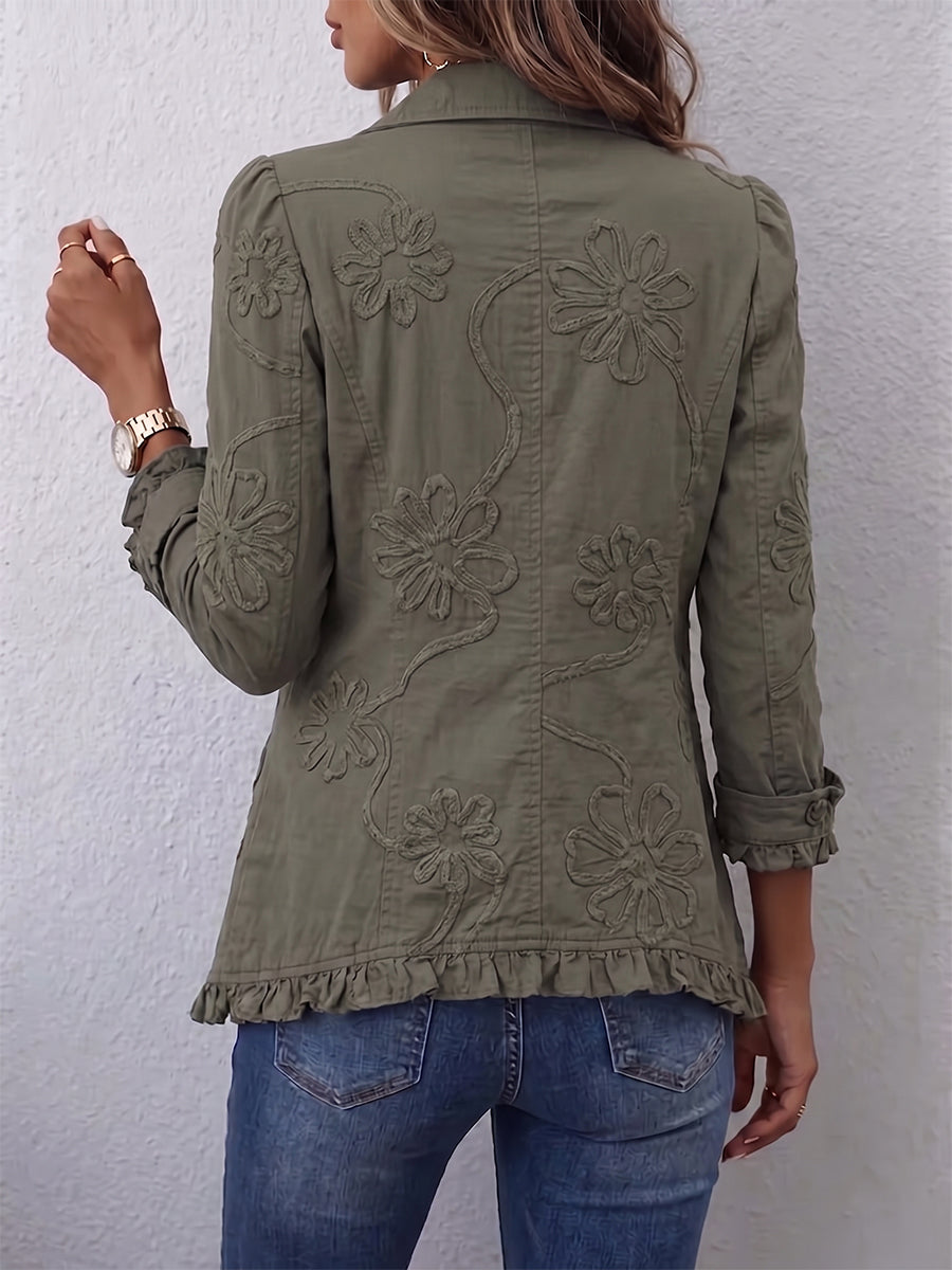 Azucena | Chaqueta Bordada con Volantes
