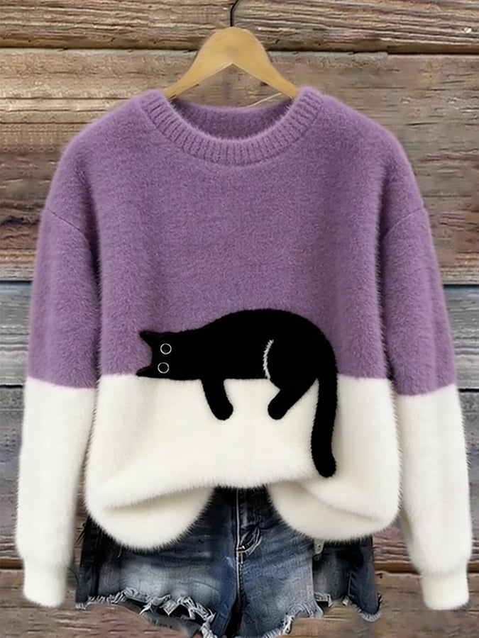 Belinda - Jersey Estampado de Gato