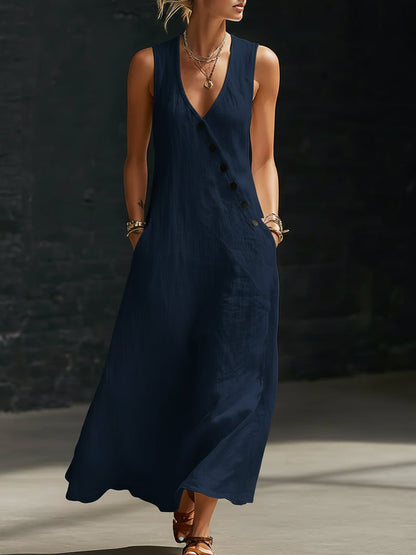 Agora | Vestido con botón ligero