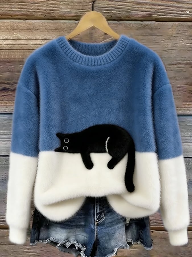 Belinda - Jersey Estampado de Gato