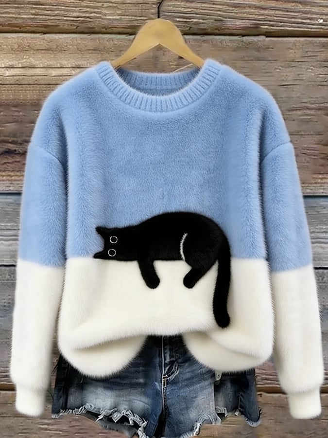 Belinda - Jersey Estampado de Gato