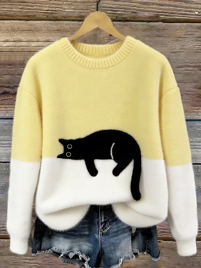 Belinda - Jersey Estampado de Gato