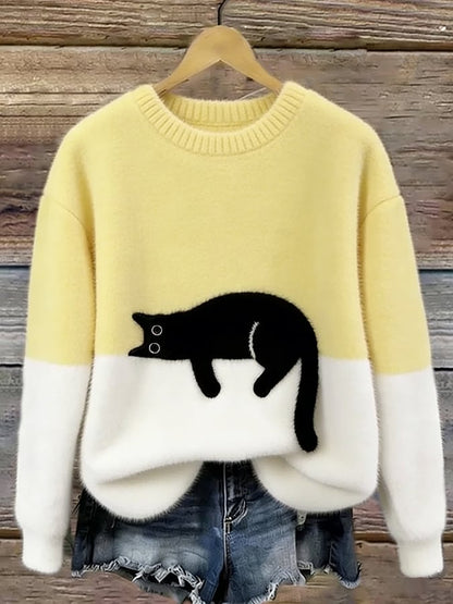 Belinda - Jersey Estampado de Gato