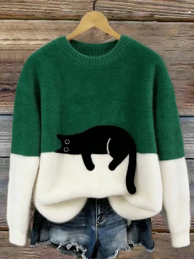 Belinda - Jersey Estampado de Gato