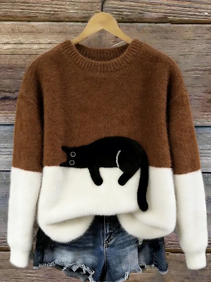 Belinda - Jersey Estampado de Gato