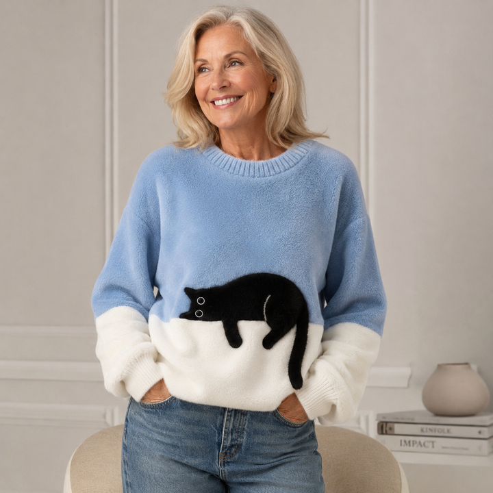 Belinda - Jersey Estampado de Gato