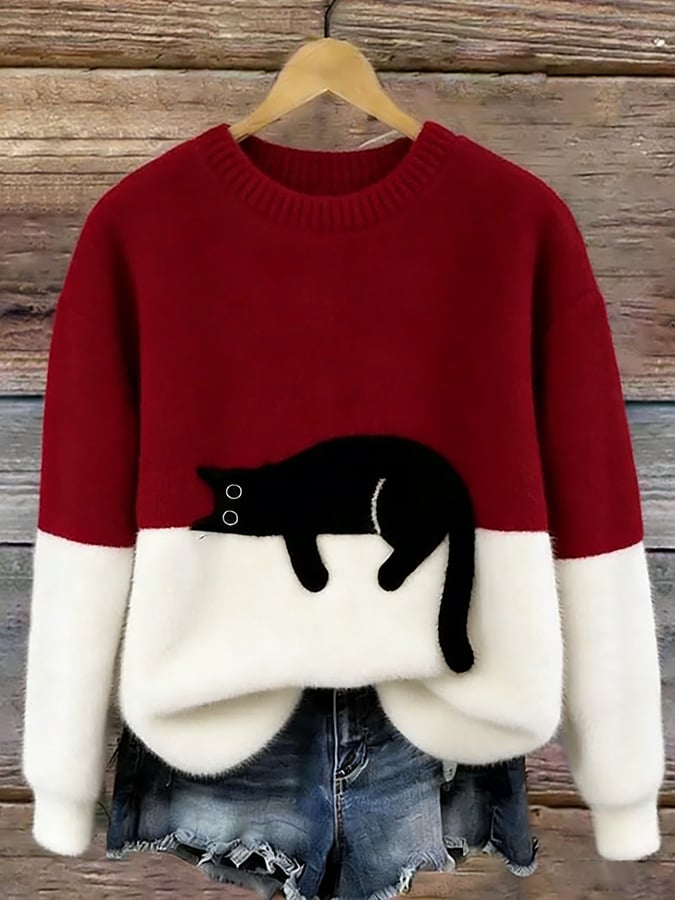Belinda - Jersey Estampado de Gato