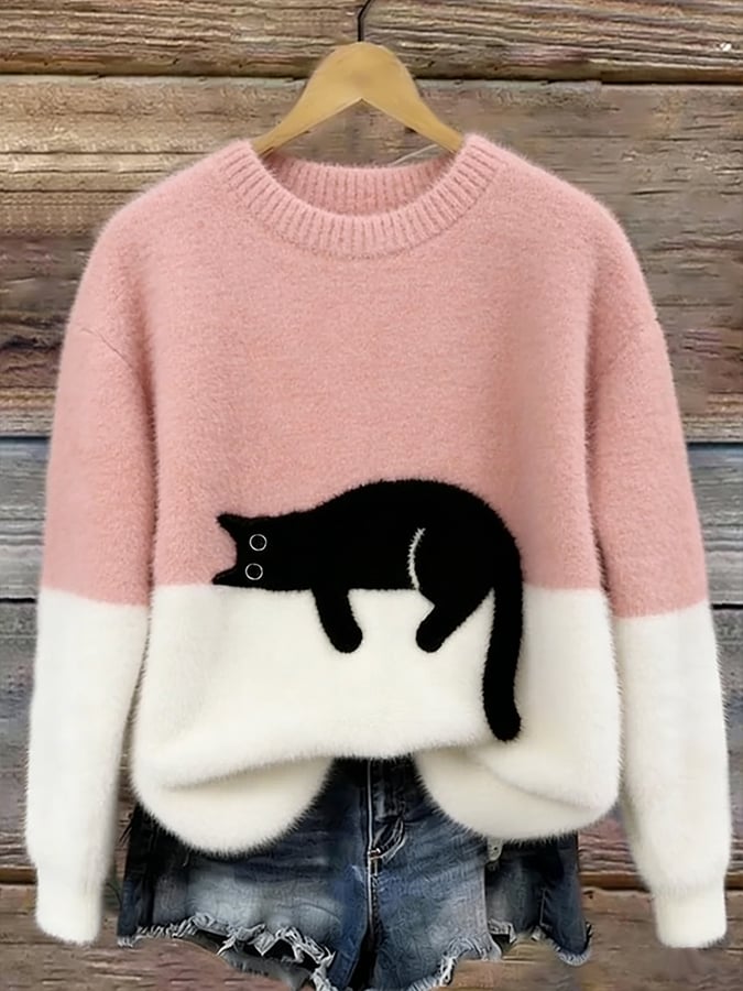 Belinda - Jersey Estampado de Gato