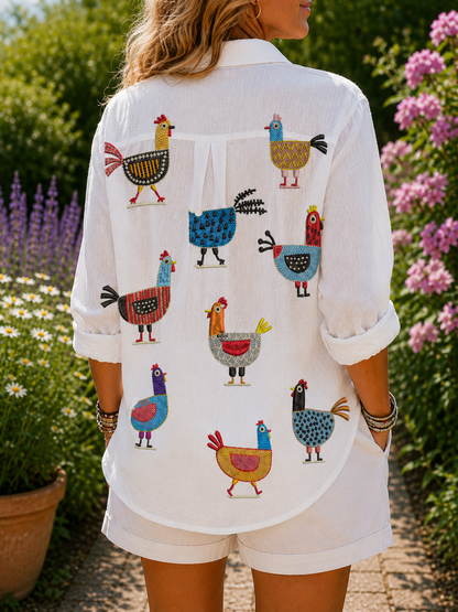 Ingrid | Blusa Gallinitas Divertidas