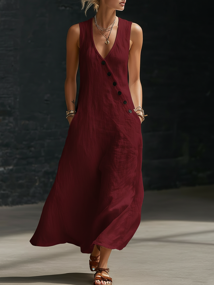 Agora | Vestido con botón ligero