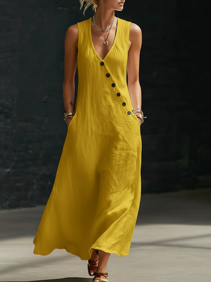 Agora | Vestido con botón ligero