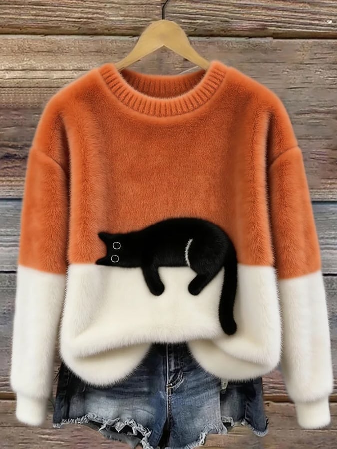 Belinda - Jersey Estampado de Gato