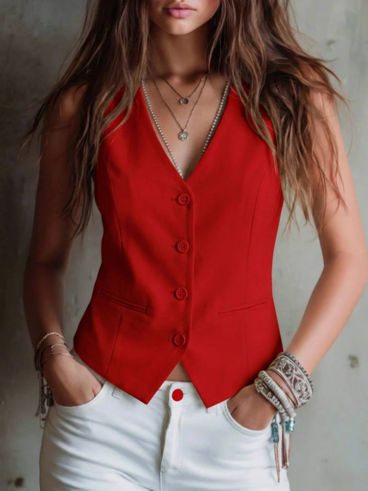 Natalia Chaleco Con Cuello En V