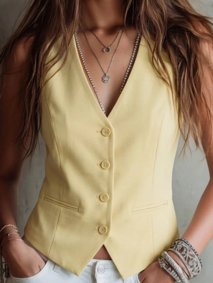 Natalia Chaleco Con Cuello En V