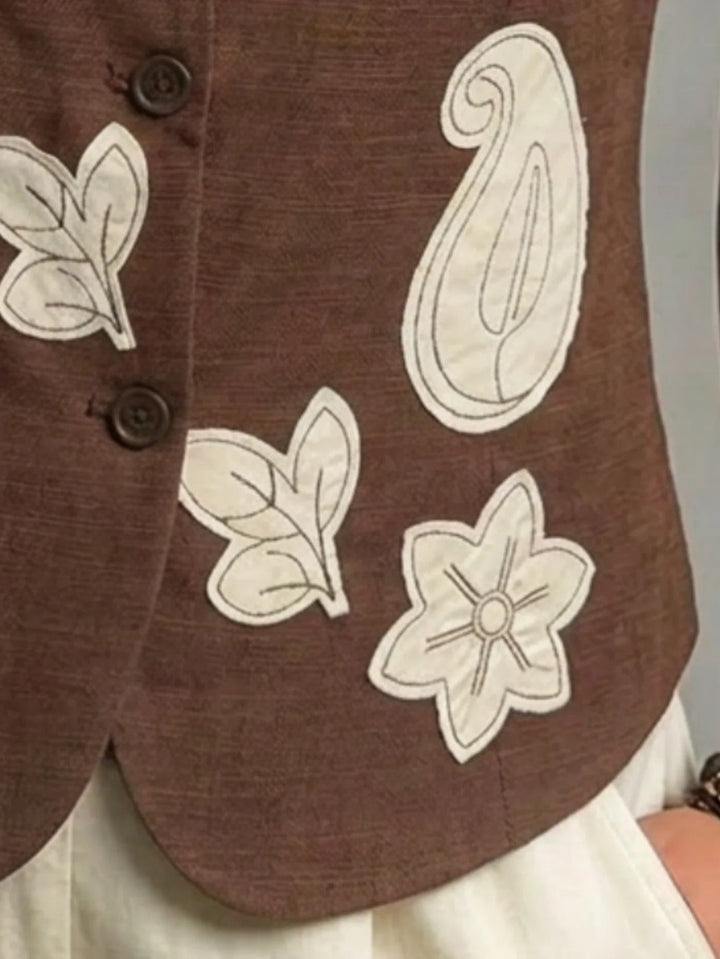 Lucía Chaleco De Lino Elegante