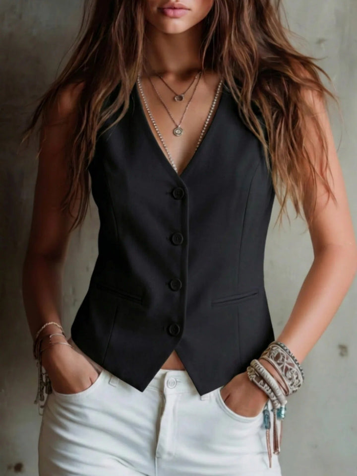 Natalia Chaleco Con Cuello En V