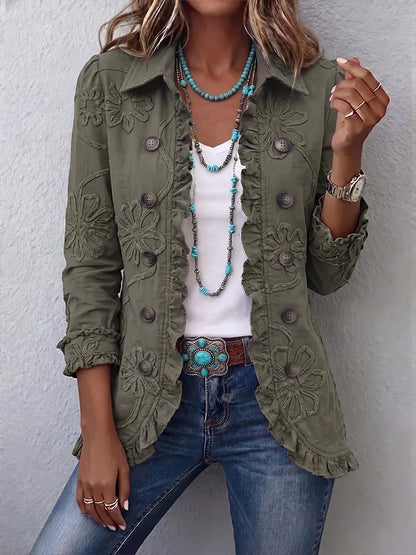 Azucena | Chaqueta Bordada con Volantes