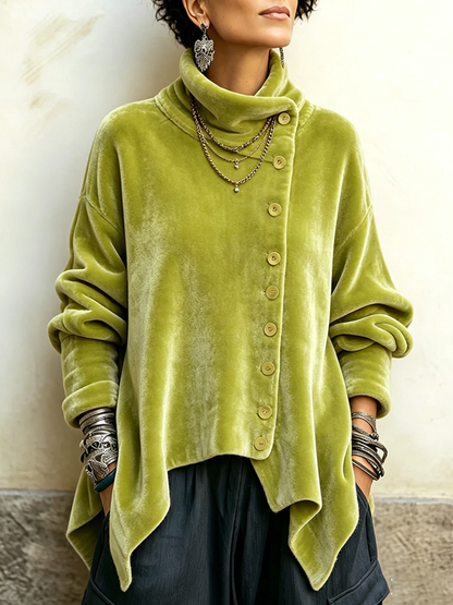 Cayetana | Top Asimétrico Velvet Oversized