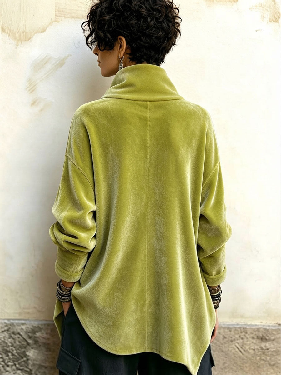 Cayetana | Top Asimétrico Velvet Oversized